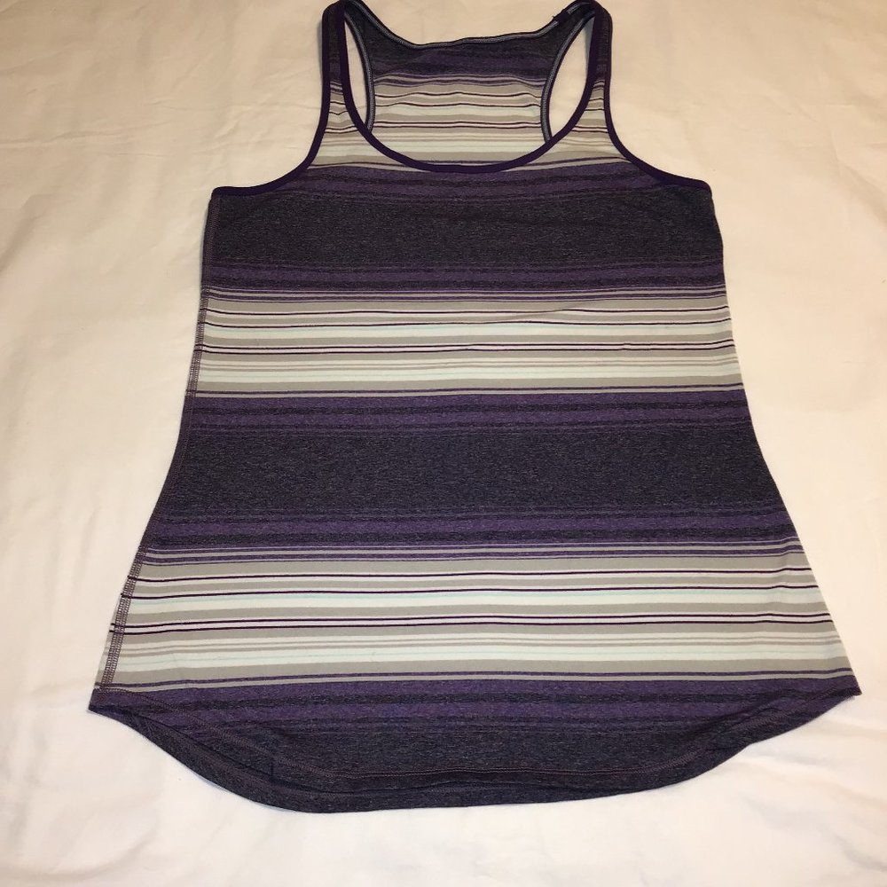Lululemon Athletica Purple Striped Tank Top